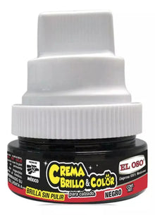 Crema Calzado El Oso Brillo Color Negro 60g Limpieza - El oso