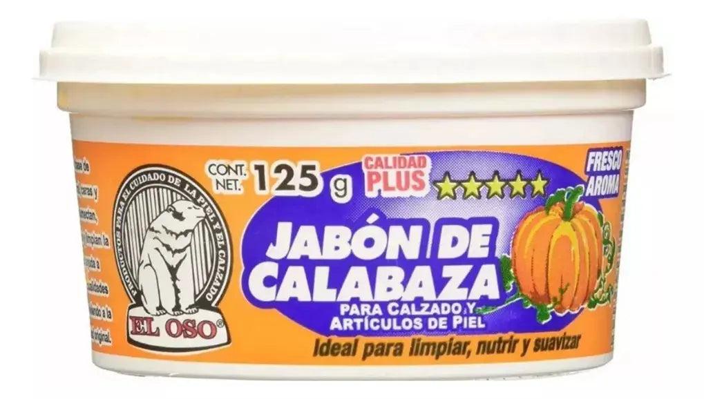 Jabon Calabaza Calzado El Oso Zapataos Nutre Suaviza 125 G - El oso - detalle