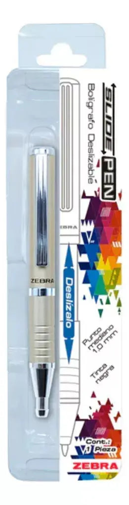 Pluma Slide Pen Zebra Punto Mediano Color Arena Boligrafo - Zebra