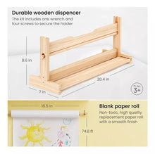 Rollo De Papel Para Niños Con Dispensador De Madera Arteza - Coveme