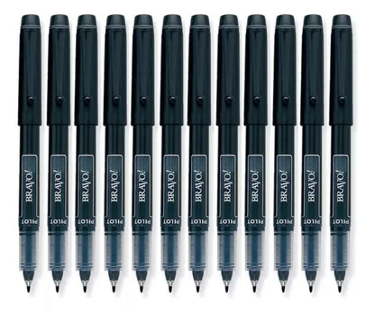 Pilot Bravo 11030 marcador de tinta líquida, tinta azul, Caja con docena - Pilot - vista lateral