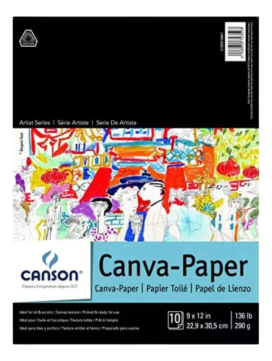 Block Canson Papel Lienzo Paper Canva Foundation Oleo 23x31 - Canson - detalle