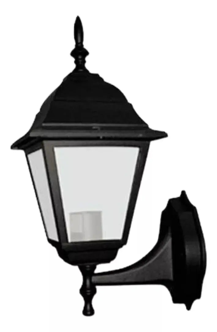 Farol Pared Colonial Argos Exterior Base E-26 Blanco / Negro Negro - Argos