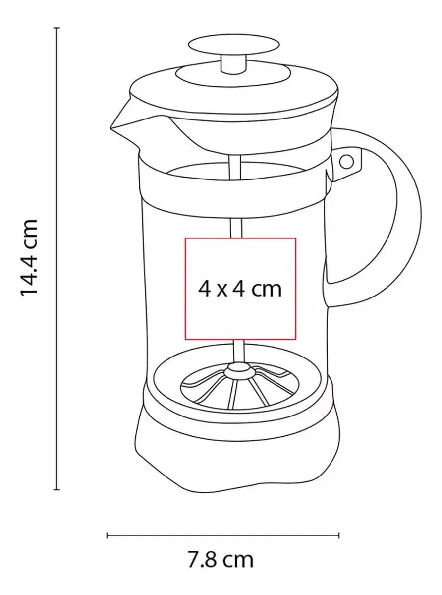 6 Pzs Cafetera Prensa Francesa 350ml Vidrio Embolo Cafe Te - Drink Lab