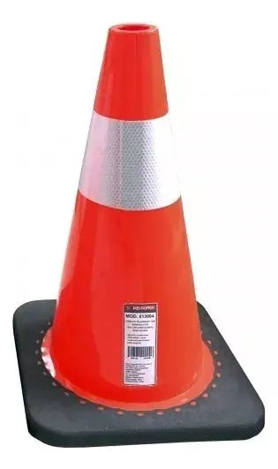 5 Pzas Cono Seguridad Naranja Peldaños 45cm Cinta Reflejante - Politec