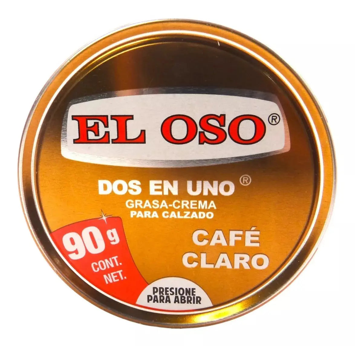 Grasa Dos En Uno El Oso De 90g Para Zapatos Color Café Claro - El oso - detalle