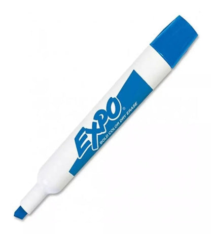 Marcador Para Pizarron Blanco Expo Caja Con 12 Pz Bajo Olor Azul - Expo