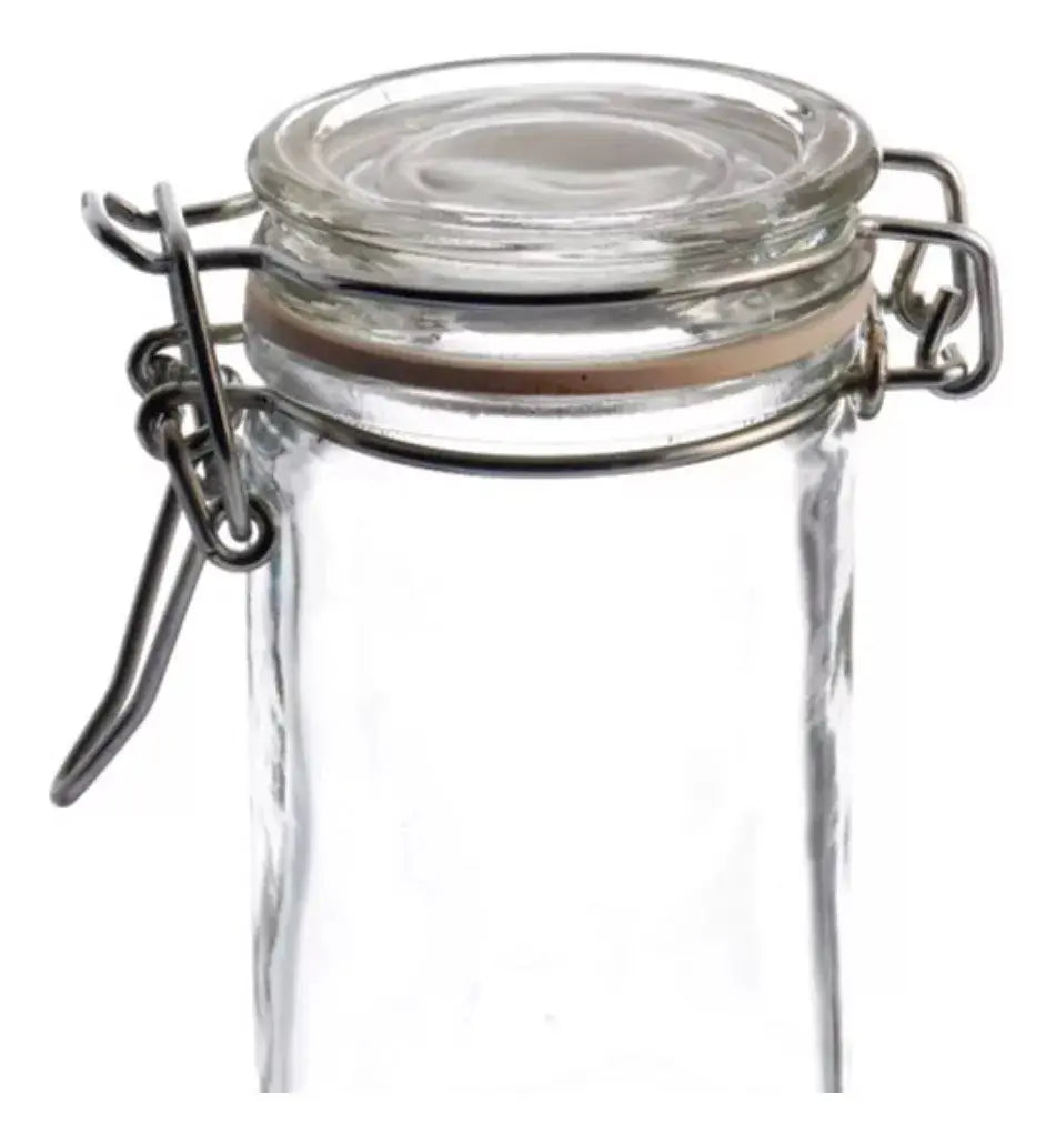 6 Frascos Vidrio Almacena 60 Ml Tapa Organizadores Cocina - Vittori - vista lateral