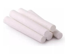 Caja 12 Gises Moldeados Color Blanco Baco Tizas Pizarron - BACO