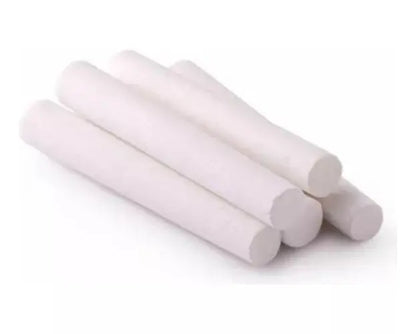 Caja 12 Gises Moldeados Color Blanco Baco Tizas Pizarron - BACO