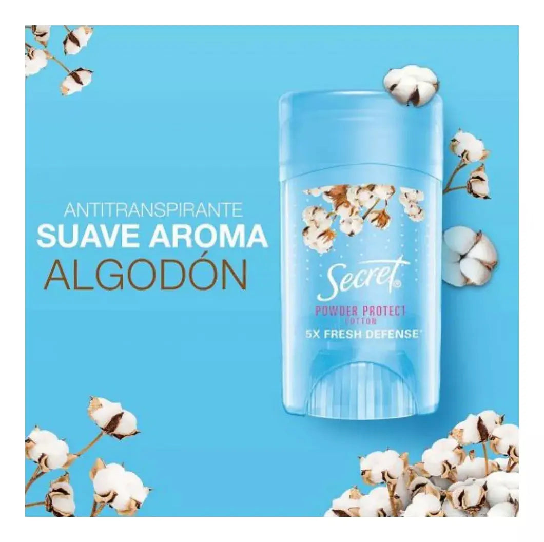 Antitranspirante En Gel Secret Powder Protect Cotton 45 Gr - KCTS - empaque