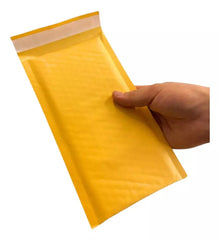 250 Sobres Burbuja 13x23cm Adhes Bubble Mailers Amarillo - ADHES - empaque