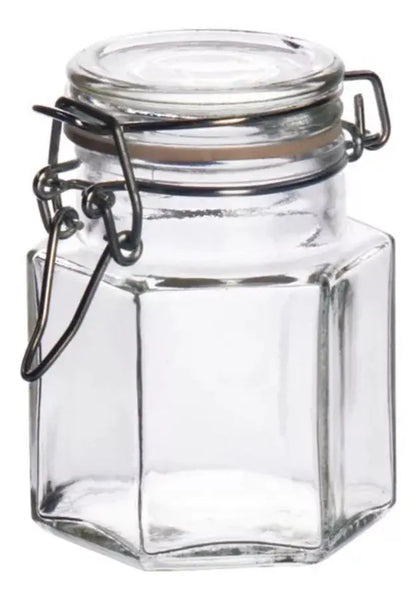 Set 6 Brocalito Vidrio Envase Octagonal Regalo Dulcero 80ml - Vittori - detalle