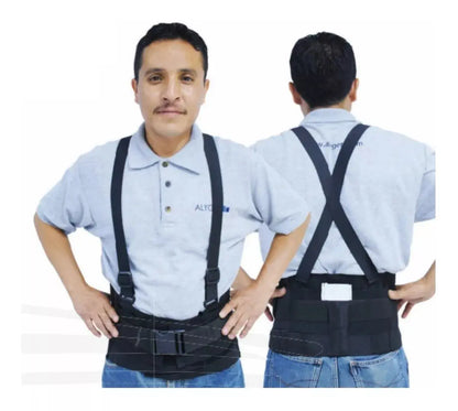 Faja Seguridad Lumbar Tirantes Elasticos Ajustables Alyger XS - Alyger - empaque
