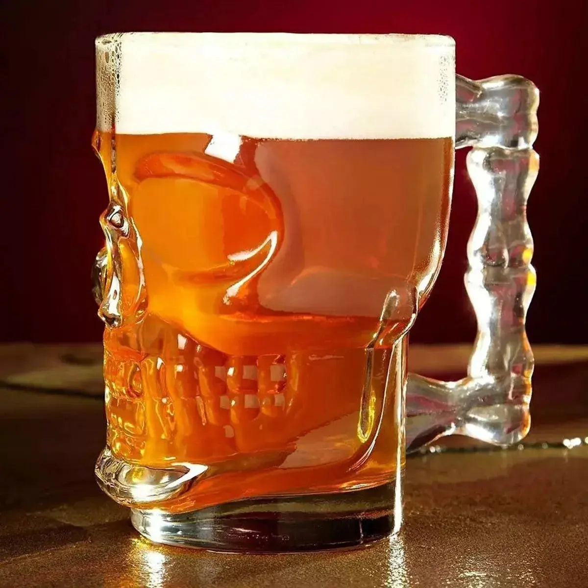 Pack Vaso Tarro Calavera Craneo Skull Vidrio 4 Pz De 540ml - Vittori - accesorios