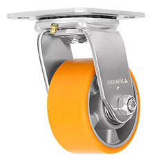 Rodaja Aluminio Poliuretano Naranja Placa 4´´ Freno Dogotuls - Dogotuls - detalle