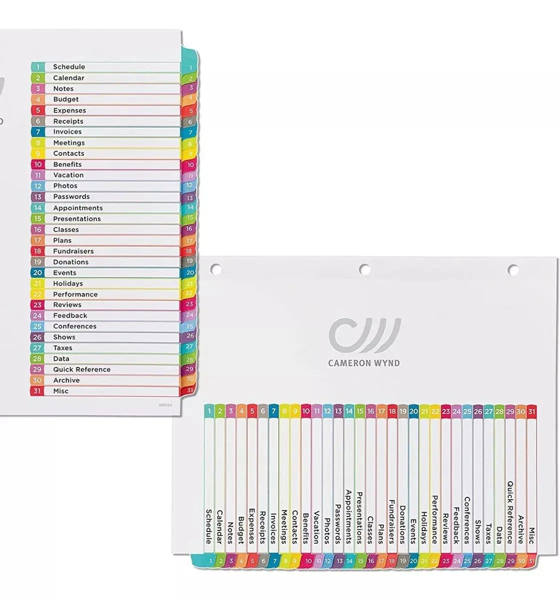 31 Separador Pestañas Numericas Avery Carpeta Multicolores - Avery - detalle