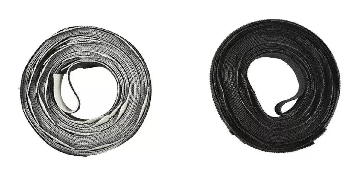 30pz Tiras Organizadoras Cables Velcro Cinta Sujetadora Gris - Velcro - vista lateral