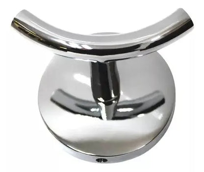 Gancho Doble Para Toalla Cromado Baño Toallero Accesorios Color Plateado - CNX - vista lateral