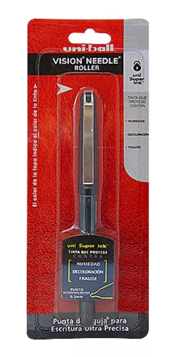 Bolígrafo Roller Vision Needle Micro 0.5mm Negra Oferta Negra - Coveme - vista lateral