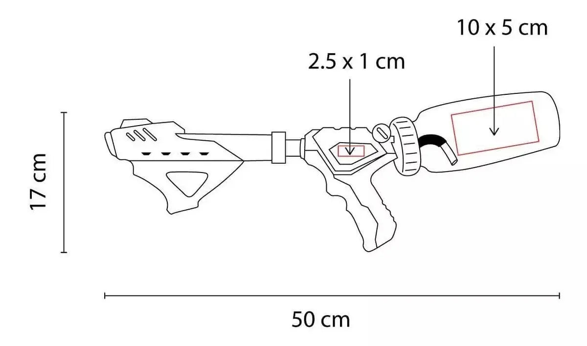 Pistola Chorro Agua Presion Cilindro 575ml Juegos Acuaticos - Promoopcion