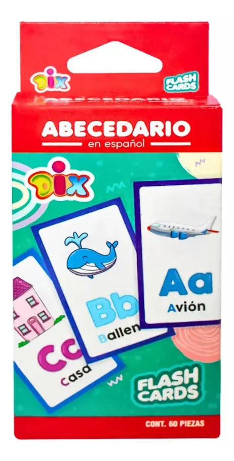 Flash Cards Abecedario Español Dix Escolar Didactico 60 Pz - Dix - vista lateral