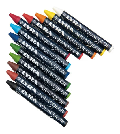 Crayones Acuarelables Lyra Aquacolor Cera Set 12 Piezas - lyra - vista lateral