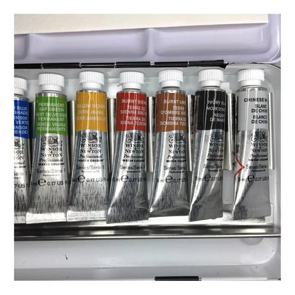 Estuche Metal Acuarelas Winsor & Newton 12 Tubos 5ml Arte - marchante.shop