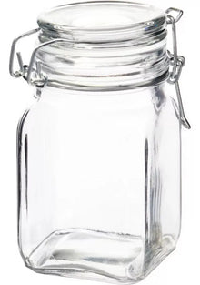 Set 6 Frascos Vidrio Hermetico Almacena Tapa Clip 260 ml - Vittori - detalle