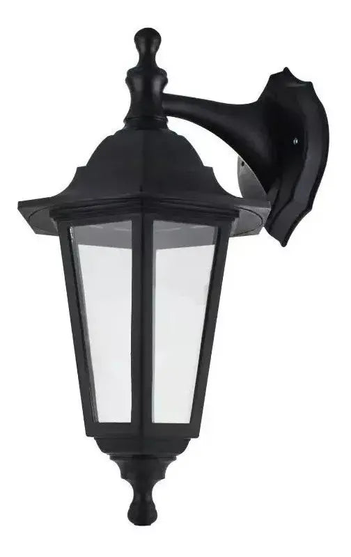 Farol Pared Estilo Colonial Color Negro Sanelec Exteriores - Sanelec - vista lateral