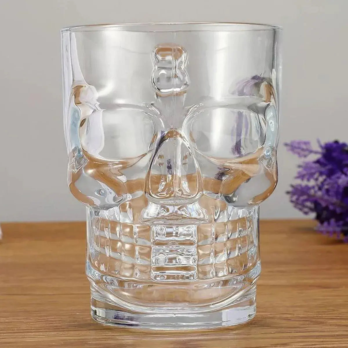 Pack Vaso Tarro Calavera Craneo Skull Vidrio 4 Pz De 540ml - Vittori - empaque