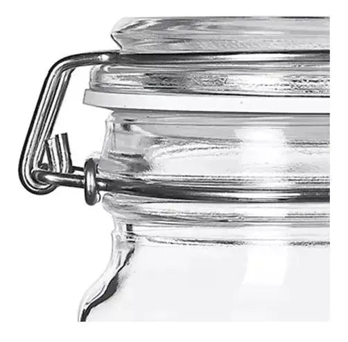 Juego 6 Frascos Hermeticos Contenedores Tapa Clip 500 Ml - Vittori