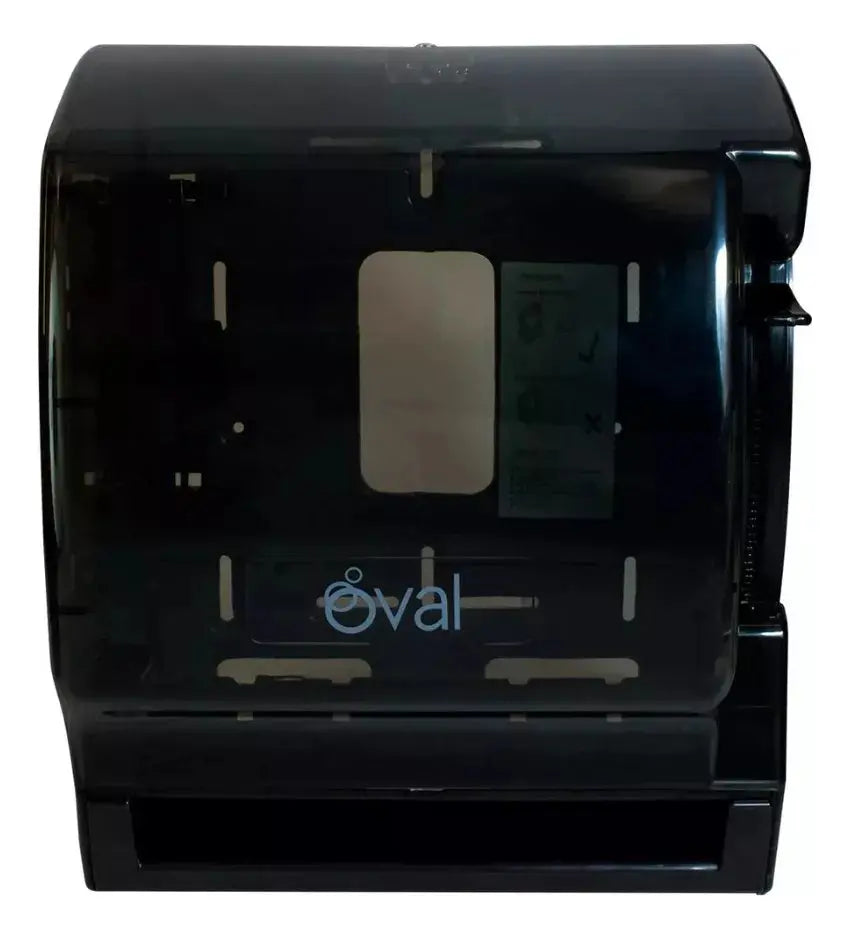 Set 3 Despachador Toalla Rollo Oval Uso Rudo Color Negro - Oval - vista lateral