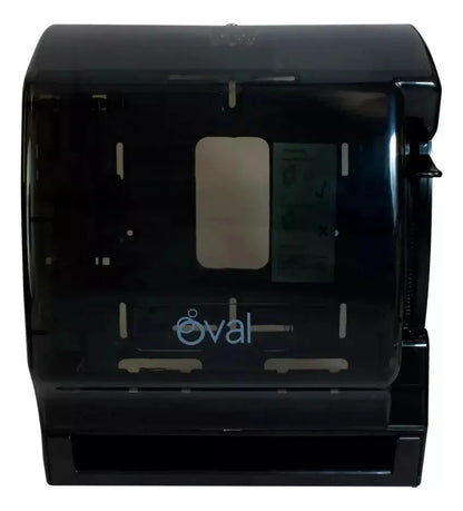 Set 3 Despachador Toalla Rollo Oval Uso Rudo Color Negro - Oval - vista lateral