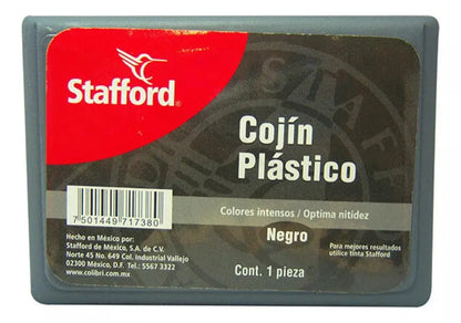 Cojin Sello Plastico No. 2 Tinta Negra Stafford - Azor