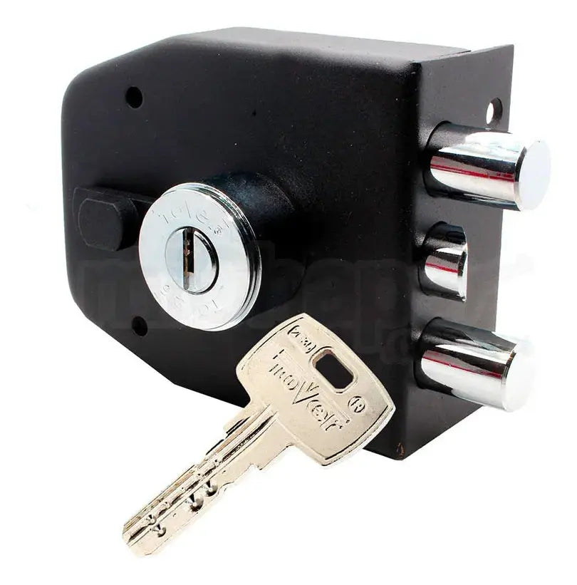 Cerradura Sobreponer Future Resv. Inv. Texturada Negro Tover - Tover