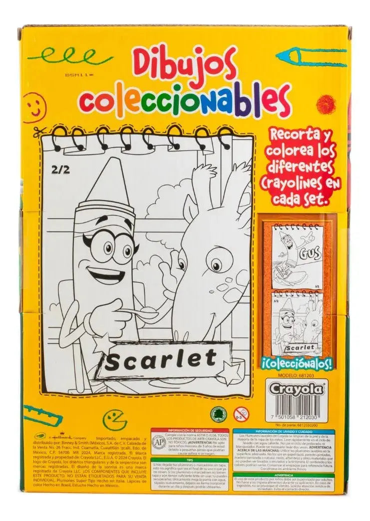 Kit Escolar Crayola 12 Supertips + 12 Lapiz Color + 1 Estuche - Crayola - empaque