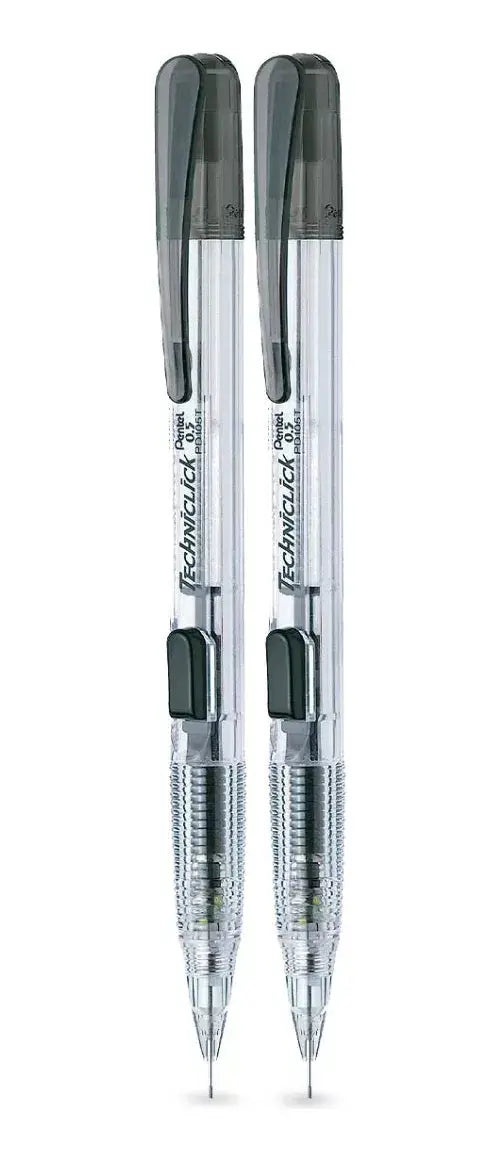 2 Lapicero Portaminas Pentel Techniclick 0.5mm C/borrador - Pentel - vista trasera