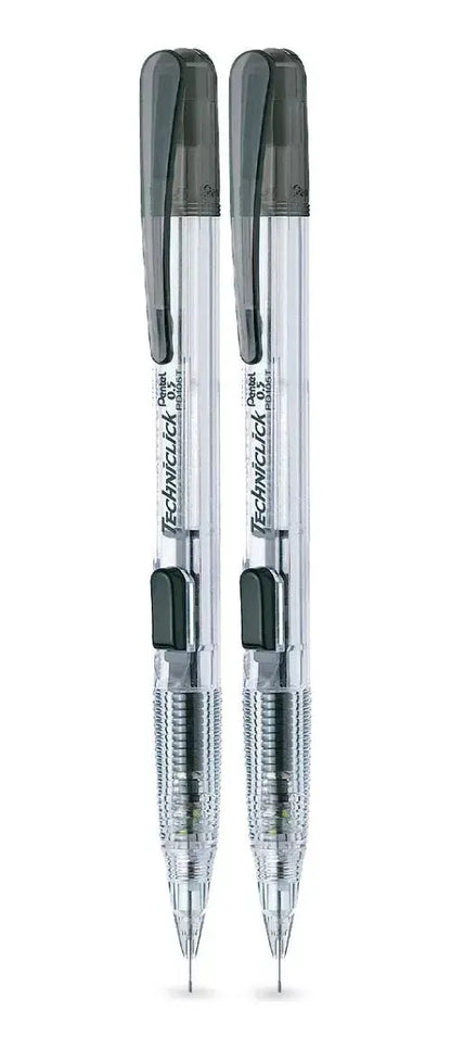 2 Lapicero Portaminas Pentel Techniclick 0.5mm C/borrador - Pentel - vista trasera