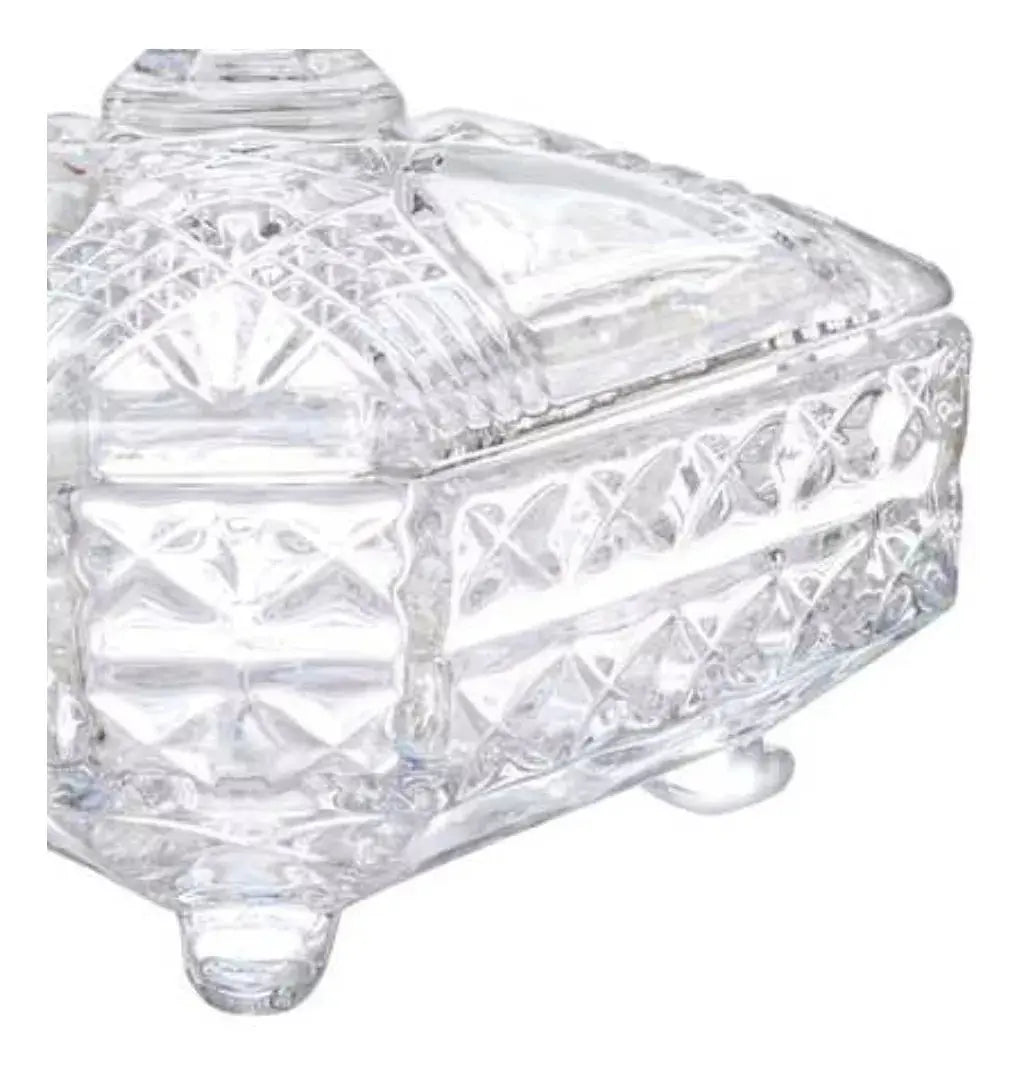 Bombonera Azucarera Dulcero Magestic Vidrio Cristal Labrado - Vittori - accesorios