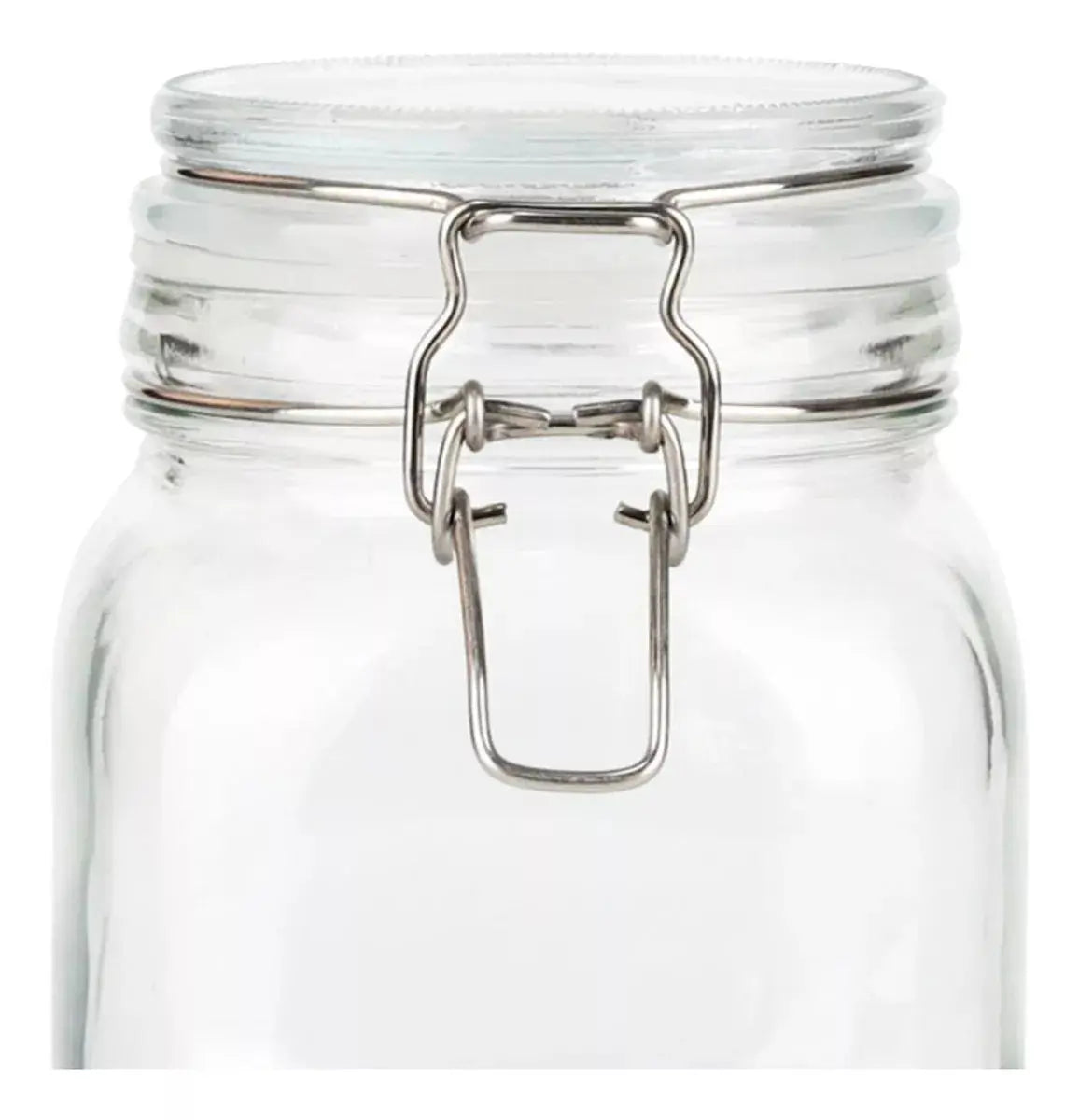 Contenedor Vidrio Hermético Tapa Clip 750 Ml Frasco Brocal - Conte - detalle