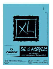 Block Dibujo Canson Xl Óleo Y Acrílico 290g 22.9x30.5cm 24h - Canson