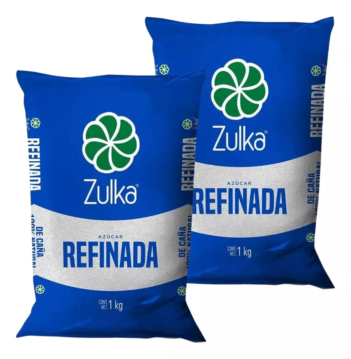 2pz Azucar Refinada Zulka 1kg Granulada Caña Origen Natural - Zulka