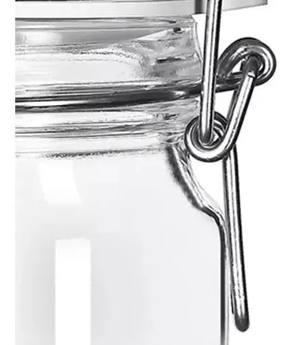 Juego 6 Frascos Hermeticos Contenedores Tapa Clip 500 Ml - Vittori - vista lateral