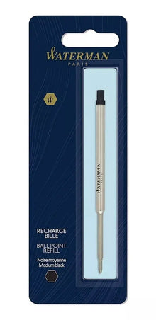 Repuesto Pluma Punto Medio Ballpoint Tinta Negra Waterman - Waterman