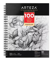 Cuaderno Dibujo Espiral 100h Microperforado 22.9x30.5 Arteza - Coveme - vista lateral