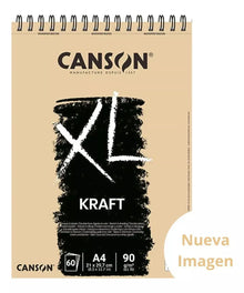Cuaderno De Dibujo Papel Kraft Canson Album Xl 21x29.7cm 60h - Canson - vista lateral