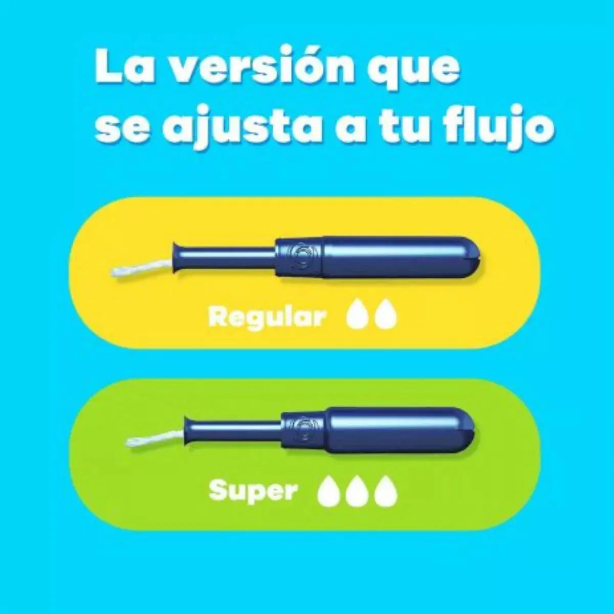 8 Tampones Tampax Pearl Regular Aplicador Plástico - P&amp;G - vista lateral
