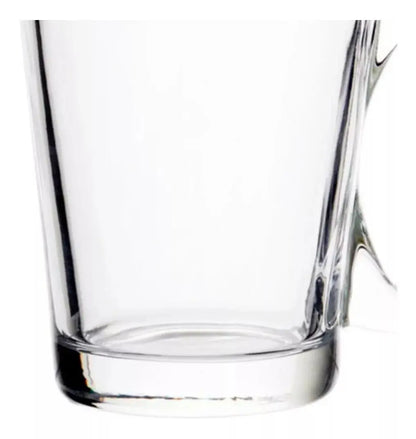 Set 6 Tazas Café Té Conica Lisa Vidrio Mayoreo 240ml - Vittori - vista lateral