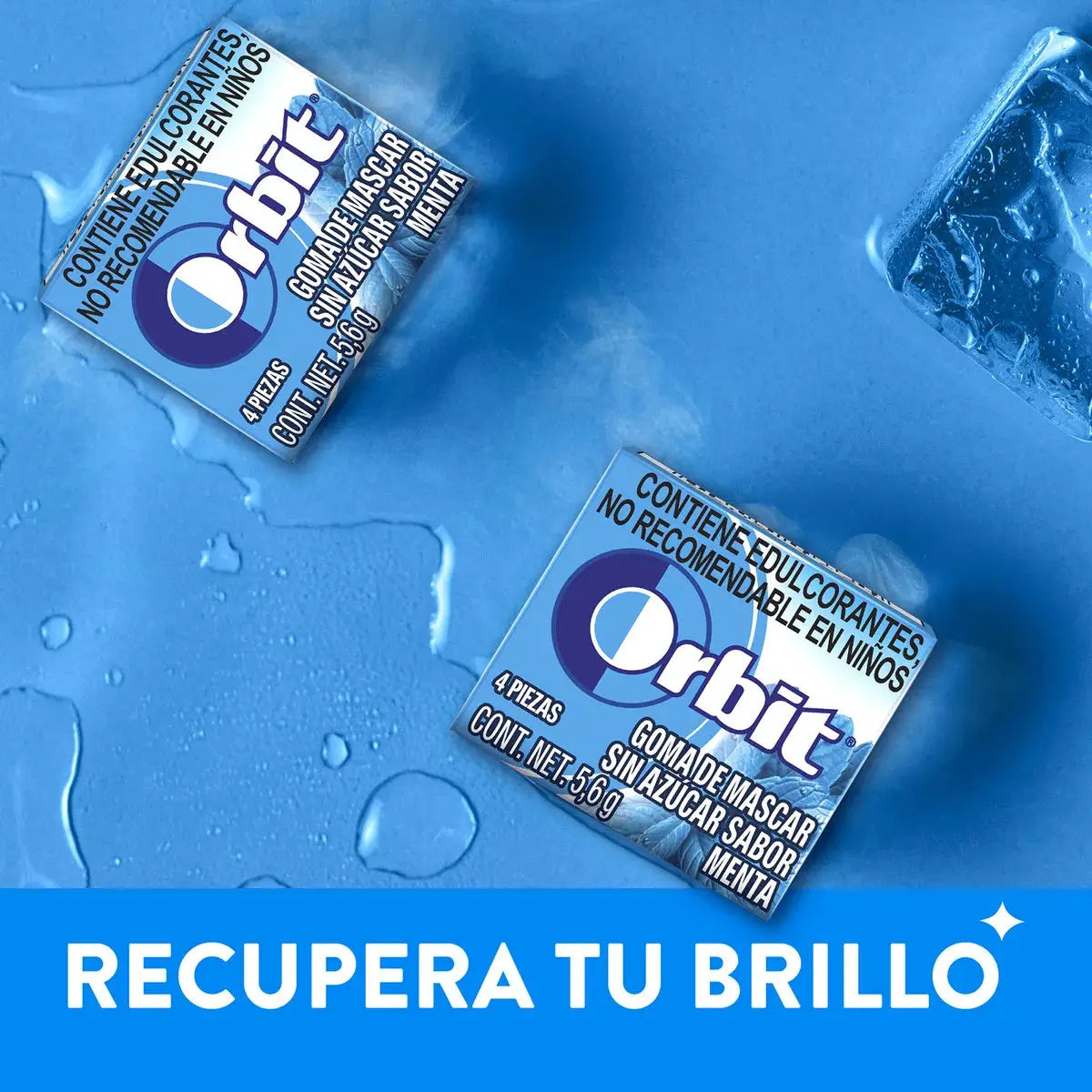Orbit Menta Chicles de menta Sin Azúcar Caja 40 piezas - Pilot - vista trasera